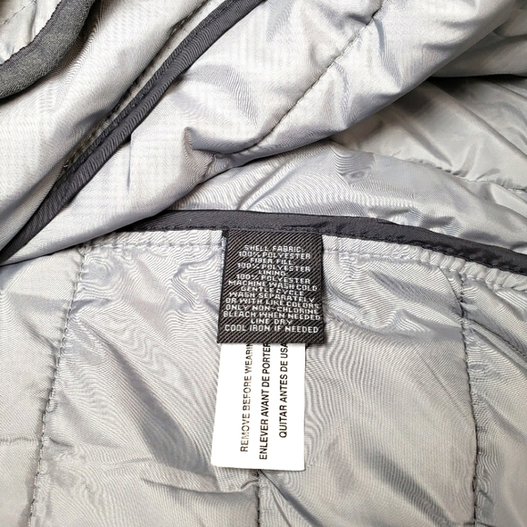 John Bartlett Consensus Full Zip Puffer Vest Gray & Black Men’s 3XL - Picture 9 of 9